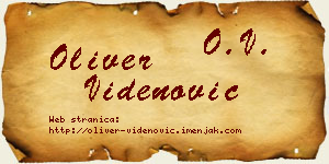 Oliver Videnović vizit kartica
